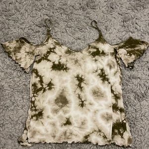 American eagle green tie-dye top